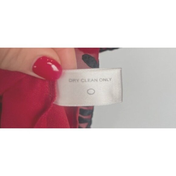 Boston Proper 3/4 Bell Sleeve Velvet Burnout Blouse Ties Back Small Whimsigoth - Picture 12 of 16